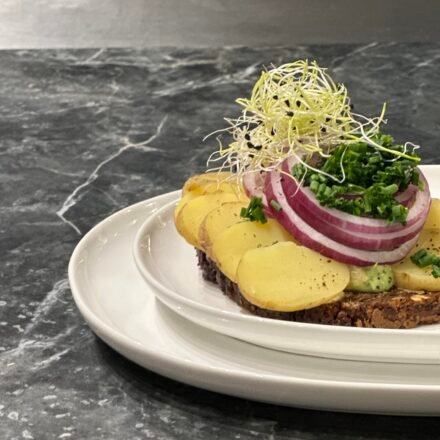 Kartoffel med rødløg